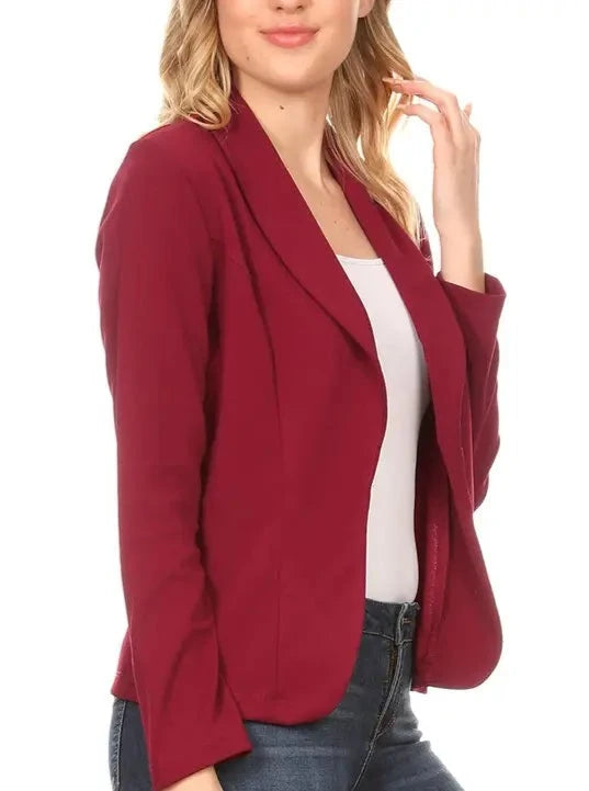 Long Sleeves Solid Blazer Jacket